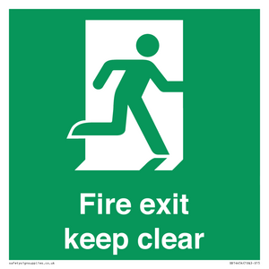 Fire exit keep clear